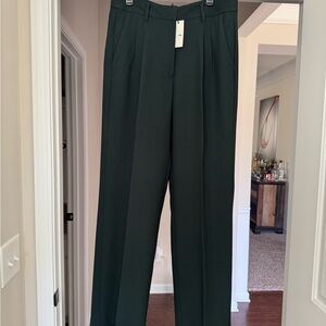 American Tall Dark Green Pleated Trousers